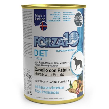 Forza10 Diet Cavallo E Patate Cibo Umido Cani Adulti Barattolo