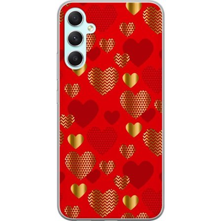 Kompatibelt Mobilskal till Samsung Samsung Galaxy A34 GoldenHearts