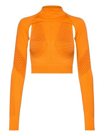 Asmc Tst S Tank Sport Women Sport Clothing Sports Tops & T-shirts Sport Crop Tops Sport Long-sleeved Crop Tops Orange Adidas By Stella McCartney