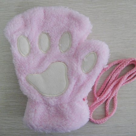 Söta Kattklo Tass Vantar Fingerlösa Vinter Dam Mjuka Plyschhandskar Kvinnor Varma Halvfingerhandskar Moto Tillbehör Grossist| |