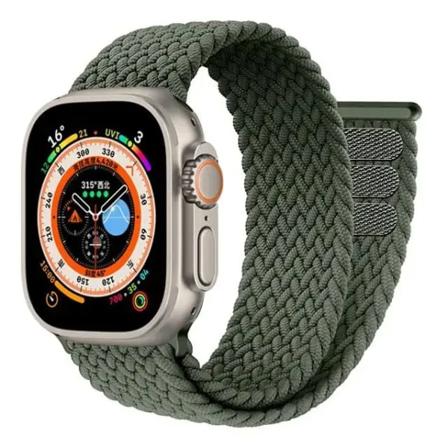 Flettet Solo Loop til Apple Watch Ultra-rem 49mm 45mm 41mm 44mm 40mm 42mm correa armbånd iWatch serie 9 7 SE 8 6 5 4 3 band AGr AGr 42-44-45-49mm-L