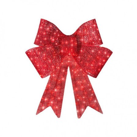 Well Choices Products 91 cm Förbelyst XL Julrosett Dekoration, Stor Utomhus LED Högtidsgård med 90 Lampor, 8 Ljusfunktioner, Timer, Krok