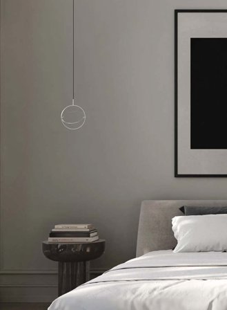 Maru mini taklampe Ø20 - krom