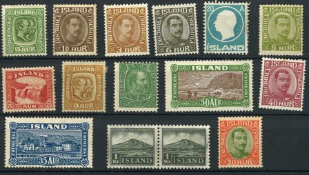 Island - Samling på indstikskort - Ubrugt