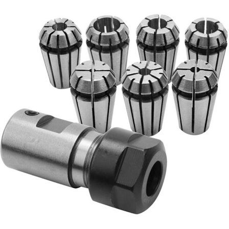 7 st ER11 1-7 mm fjäderhylsa med motoraxelhållare förlängningsstång ER11A 5 mm