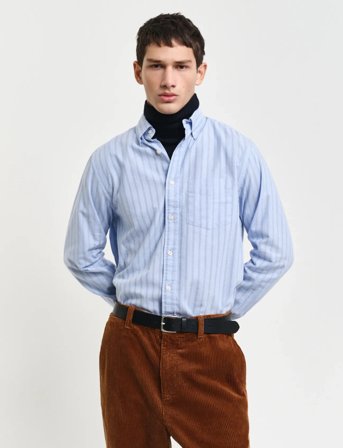 GANT Reg Archive Oxford Stripe Shirt - Blue - L