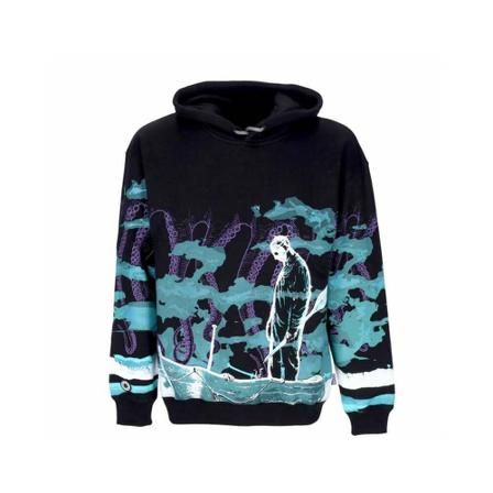 Octopus, Hoodies Zwart, Heren, Maat:L
