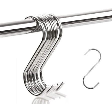 S-krokar [10 st], S-formade metallkrokar, multifunktionell krok, för K