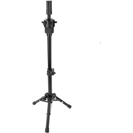 Perukapää, säädettävä urheilupään hiustuki (musta)