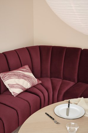 Jotex - Kjøkkensofa Hjørnemodul Vinrød - SANTOS - Kjøp Modulsofaer hos Jotex