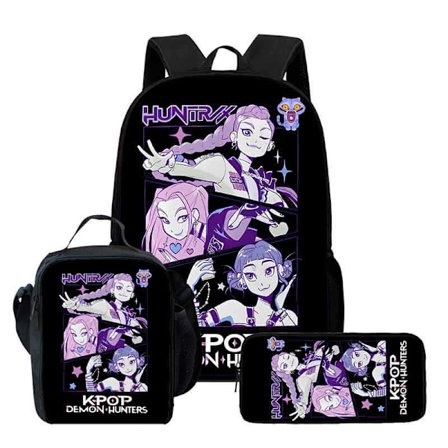 Kuuma tarjous edulliseen hintaan! K-Pop Demon Hunter -reppu Olkalaukku Lounaslaukku Penaali Koulureppu - Iloinen