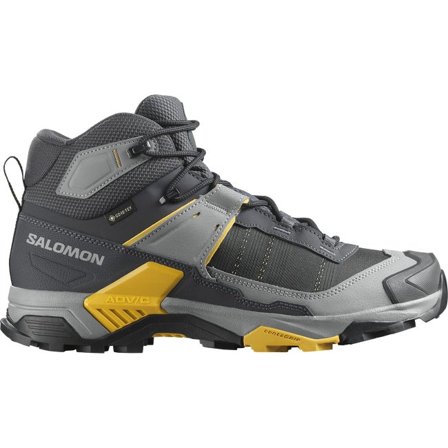 Salomon - Pánské turistické boty X Ultra 5 Mid Gore-tex - Asphalt / Monument / Spicy Mustard - 45⅓