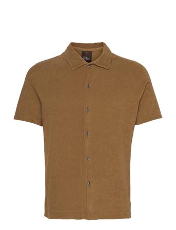 Albin Reg Shirt S-S Brown Oscar Jacobson