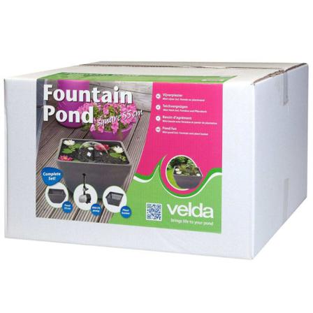 Velda Fontändamm Kvadratisk 55x55x32 Cm 123515 Grå