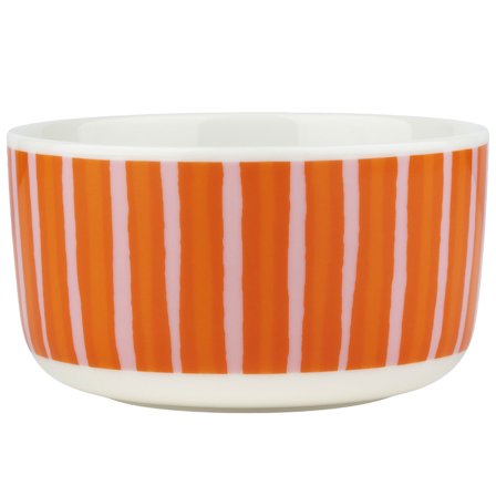 Marimekko Piccolo skål 5 dl, hvid/rosa/orange - White, orange, light pink | KitchenOne
