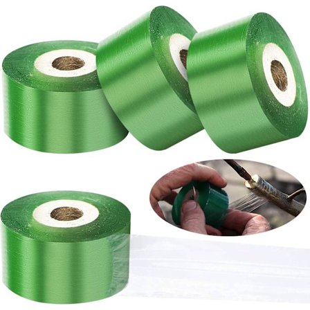 4 ruller med gjennomsiktig podeteip, biologisk nedbrytbar klamrefilm, selvklebende