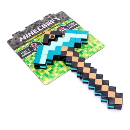 Minecraft leksaker creeper modell leksaker pil och båge deformerbar två-i-ett svärd utkast