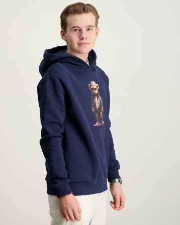 LMTD NLMNAMSE LS BRU SWEAT W. HOOD Bleu Sweats à capuche Garçon - Kids Brand Store