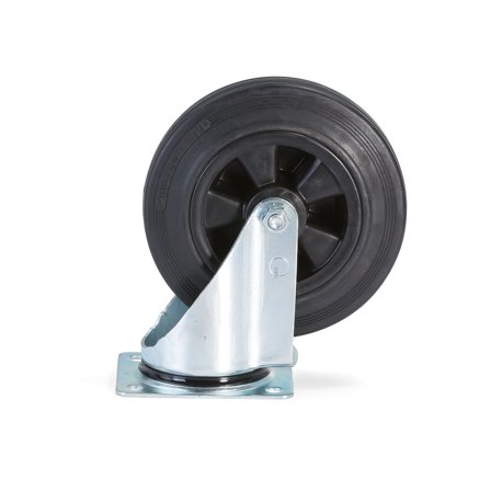 Lenkrolle, 200 x 50 mm, TK 200 kg, Massivgummi