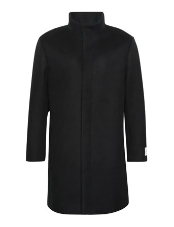 Ls Wool Blend Car Coat Black Calvin Klein