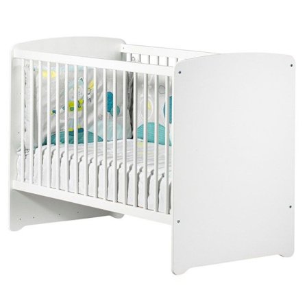 Vauvan sänky - 120 x 60 cm - Babyprice Basic - Valkoinen puu