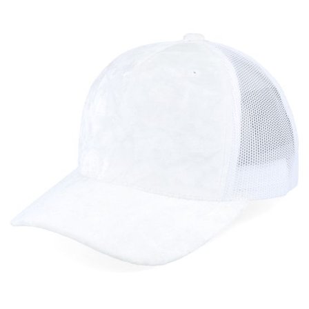 Equip - Vit trucker Keps - Kids Youth White/White Velvet A-Frame Trucker @ Hatstore