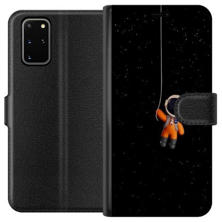 Kompatibelt Lommeboketui til Samsung Samsung Galaxy S20+ Astronaut som henger i tau i rommet mot stjernene, minimalistisk sci-fi motiv perfekt for rom