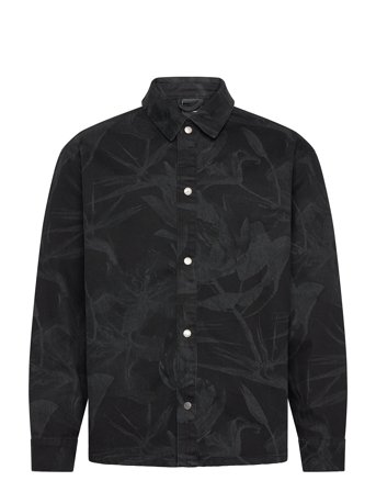 Daily Paper Floral Laser Denim Shirt - Black - XL