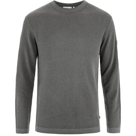 Fjällräven Men's Övik Lite Strickpullover in Grey/Grau, Bio-Baumwolle/Wolle | Size: XL