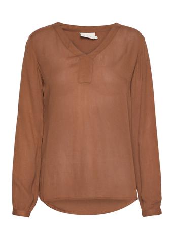 Amber Blouse Ls Brown Kaffe