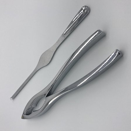 Nøtteknekker, Krabbe Spiseverktøy, Hummerknekker, Aluminium, Sølv