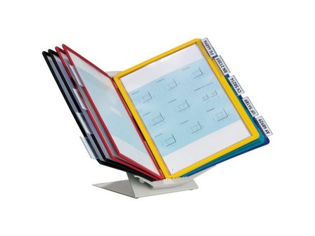 Durable Bords/Väggställ A4 med 10 ramar - Lyreco - Kontorsmaterial > Till skrivbordet > Bordsställ och panelsystem