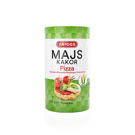Friggs Majskakor Pizza 125 g, Helse & Madvarer, Snacks, Chips & Kiks