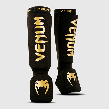 Venum Kontact Shin Guards Svart/Gull