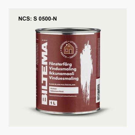Biltema - Vindusmaling hvit 1 liter
