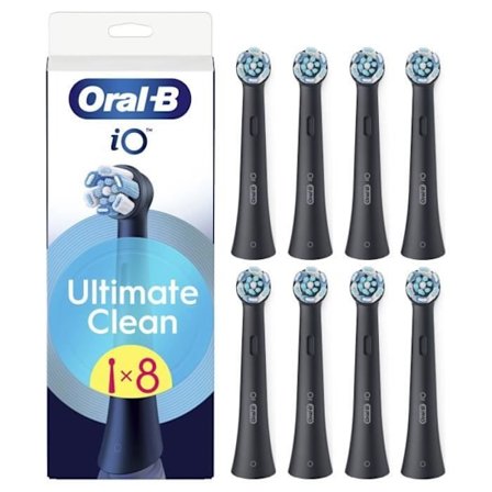 Brossettid ORAL-B - iO påfyllningar Ultimate Clean - Packe med 8 - Svart
