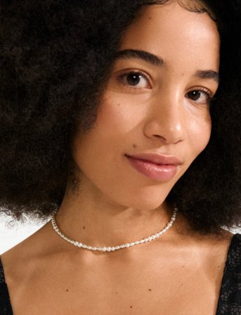 Pilgrim Elliana Necklace Gold-Plated - White - ONE SIZE