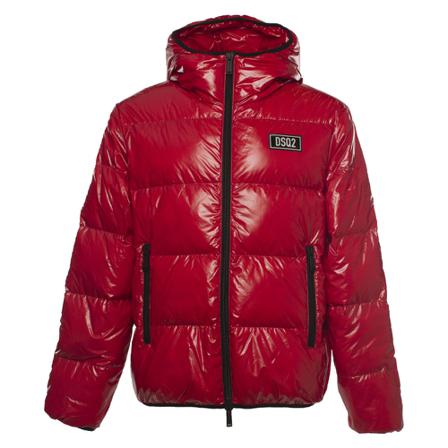 Dsquared2, Down Jackets Rood, Heren, Maat:M