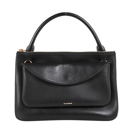 Jil Sander Link LG Multi Taske Sort, Dame Skuldertasker, Størrelse: ONE Size
