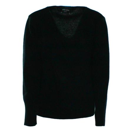 Roberto Collina, Round-neck Knitwear Zwart, Dames, Maat:S