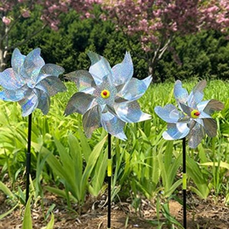 Reflekterande fågelskrämma Vindsnurra Silver 4-pack