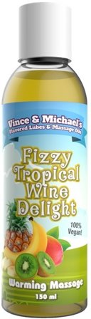 Fizzy Tropical Wine Delight Värmande massageolja 150 ml