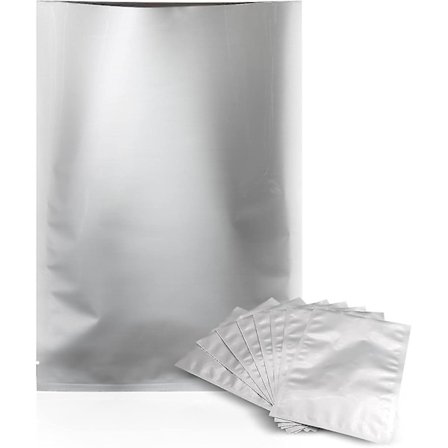 100 stk. 15x22 cm Aluminiumfolie Mylar-poser, varmeforseglelige madopbevaringsposer til tørret mad, dampkogning og langtidsopbevaring