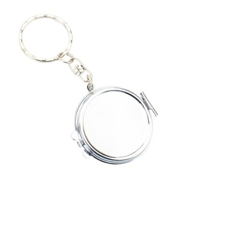 Sminkespeil i metall, lite rundt speil, AVRUNDET AVRUNDET