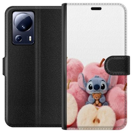 Kompatibelt Lommeboketui til Xiaomi Xiaomi 13 Lite Fargerikt kollasj med futuristiske jente grupp karakterer, hjerter og glitter i moderne pop og k po