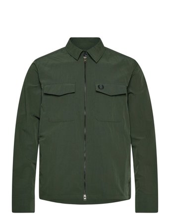Fred Perry Zip Through Overshirt - Green - L