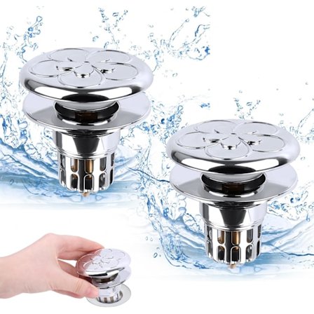 Ammeen tulppa, keittiön tiskialtaan tulppa, altaan viemäri, altaan tulppa, yleismaailmallinen ammeen tulppa hiussuodattimelle - viemärireikä 34-40mm