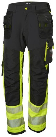 Helly Hansen Workwear ICU 77471-369 Arbetsbyxa varsel, svart/gul C44, Arbetskläder