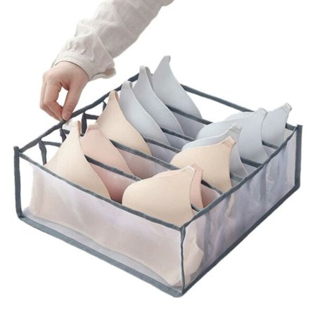 Underklädesförvaring BH Organisatör Byrå Garderob 6 Fack Grå
