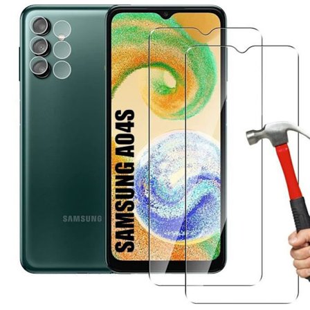 Verres Trempés - Booling - för Samsung Galaxy A04s - 2 Skärmskydd - 2 Kameraskydd - 9H Hållbarhet